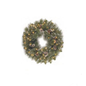 Couronne de noël 2' 50 lumières blanches